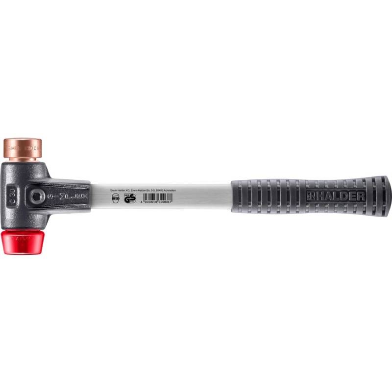 Halder Simplex Schonhammer Ø 30 mm Kupfer Plastik Rot mit Verstärktem Tempergussgehäuse und FiberglasStiel Halder Simplex Schonhammer Ø 30 mm Kupfer Plastik Rot mit Verstärktem Tempergussgehäuse und FiberglasStiel von Halder