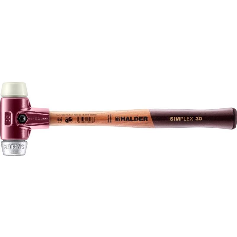 Halder Simplex Schonhammer Ø 30 mm Nylon Weichmetall Halder Simplex Schonhammer Ø 30 mm Nylon Weichmetall von Halder