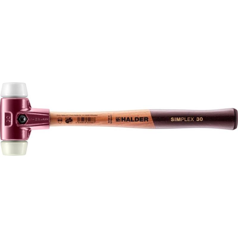 Halder Simplex Schonhammer Ø 30 mm Superplastik Nylon mit Tempergussgehäuse Halder Simplex Schonhammer Ø 30 mm Superplastik Nylon mit Tempergussgehäuse von Halder