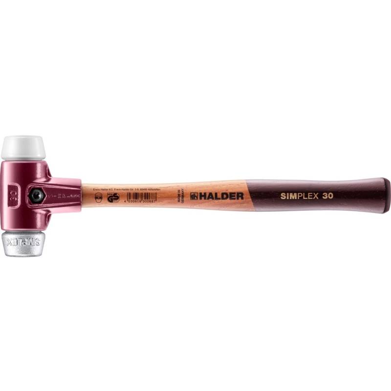 Halder Simplex Schonhammer Ø 30 mm Superplastik Weichmetall mit Tempergussgehäuse Halder Simplex Schonhammer Ø 30 mm Superplastik Weichmetall mit Tempergussgehäuse von Halder