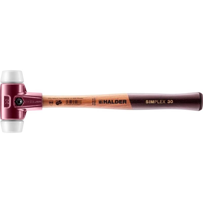 Halder Simplex Schonhammer Ø 30 mm Superplastik mit Tempergussgehäuse Halder Simplex Schonhammer Ø 30 mm Superplastik mit Tempergussgehäuse von Halder