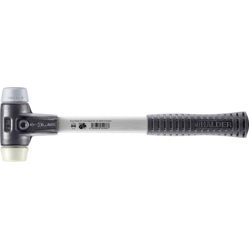Halder Simplex Schonhammer Ø 30 mm TPE-mid Grau Nylon mit Verstärktem Tempergussgehäuse und FiberglasStiel Halder Simplex Schonhammer Ø 30 mm TPE-mid Grau Nylon mit Verstärktem Tempergussgehäuse und FiberglasStiel von Halder