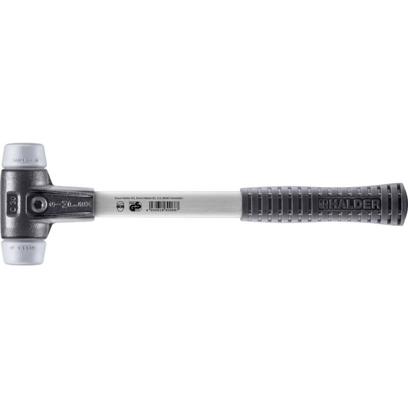 Halder Simplex Schonhammer Ø 30 mm TPE-mid Grau mit Verstärktem Tempergussgehäuse und FiberglasStiel Halder Simplex Schonhammer Ø 30 mm TPE-mid Grau mit Verstärktem Tempergussgehäuse und FiberglasStiel von Halder