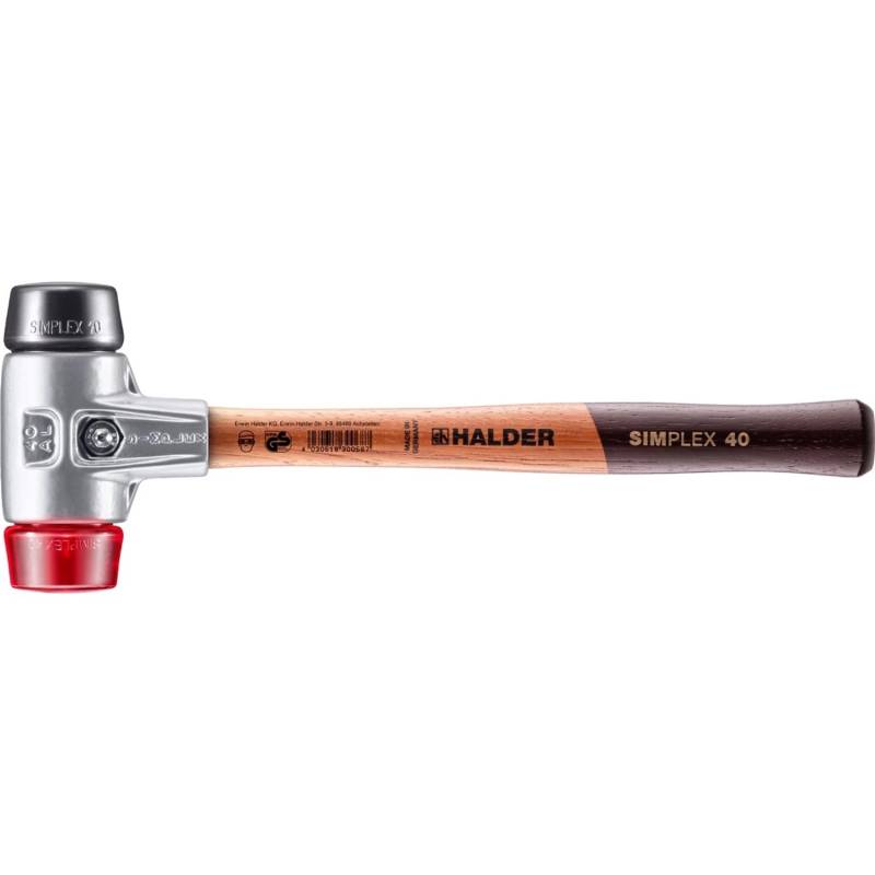 Halder Simplex Schonhammer Ø 40 mm Gummi Schwarz Plastik Rot mit Aluminiumgehäuse Halder Simplex Schonhammer Ø 40 mm Gummi Schwarz Plastik Rot mit Aluminiumgehäuse von Halder
