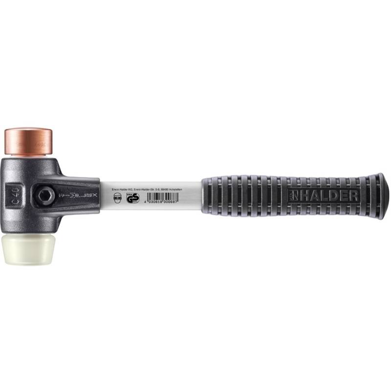Halder Simplex Schonhammer Ø 40 mm Kupfer Nylon mit Verstärktem Tempergussgehäuse und FiberglasStiel Halder Simplex Schonhammer Ø 40 mm Kupfer Nylon mit Verstärktem Tempergussgehäuse und FiberglasStiel von Halder