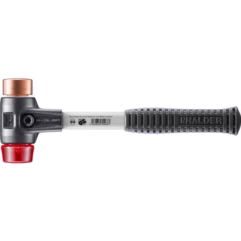 Halder Simplex Schonhammer Ø 40 mm Kupfer Plastik Rot mit Verstärktem Tempergussgehäuse und FiberglasStiel Halder Simplex Schonhammer Ø 40 mm Kupfer Plastik Rot mit Verstärktem Tempergussgehäuse und FiberglasStiel von Halder