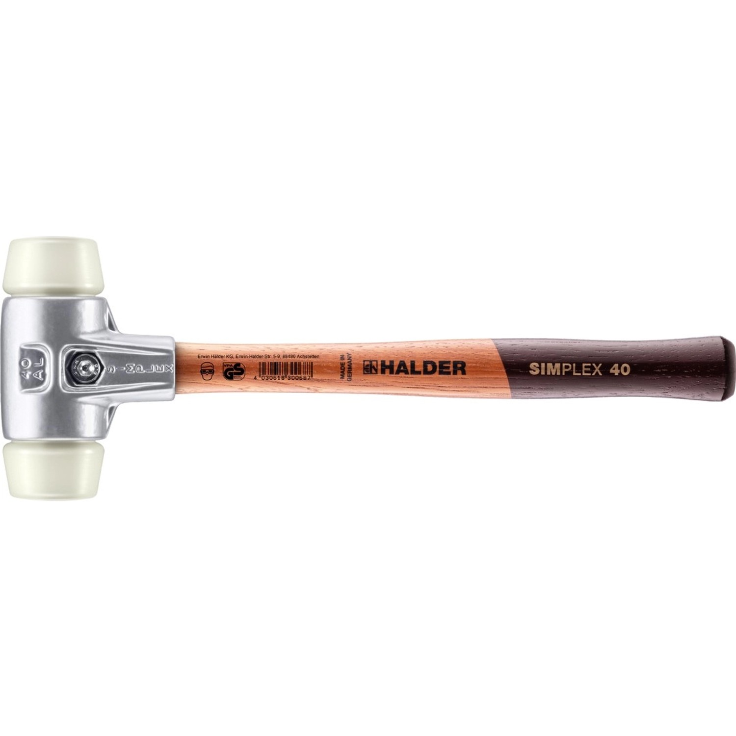 Halder Simplex Schonhammer Ø 40 mm Nylon mit Aluminiumgehäuse Halder Simplex Schonhammer Ø 40 mm Nylon mit Aluminiumgehäuse von Halder