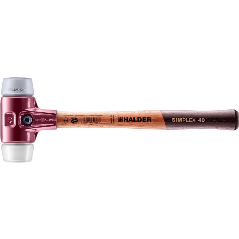 Halder Simplex Schonhammer Ø 40 mm TPE-mid Grau Superplastik mit Tempergussgehäuse Halder Simplex Schonhammer Ø 40 mm TPE-mid Grau Superplastik mit Tempergussgehäuse von Halder