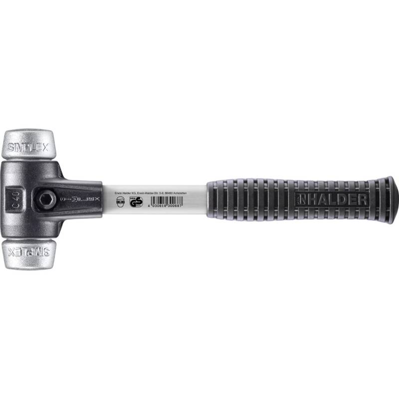 Halder Simplex Schonhammer Ø 40 mm Weichmetall mit Verstärktem Tempergussgehäuse und FiberglasStiel Halder Simplex Schonhammer Ø 40 mm Weichmetall mit Verstärktem Tempergussgehäuse und FiberglasStiel von Halder
