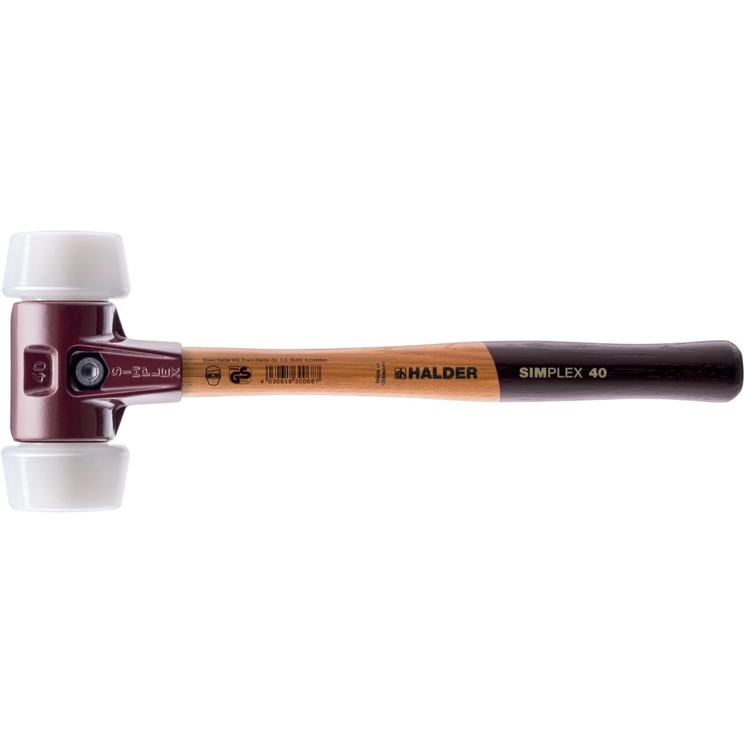 Halder Simplex Schonhammer Ø 50 40 mm Superplastik mit Tempergussgehäuse Halder Simplex Schonhammer Ø 50 40 mm Superplastik mit Tempergussgehäuse von Halder