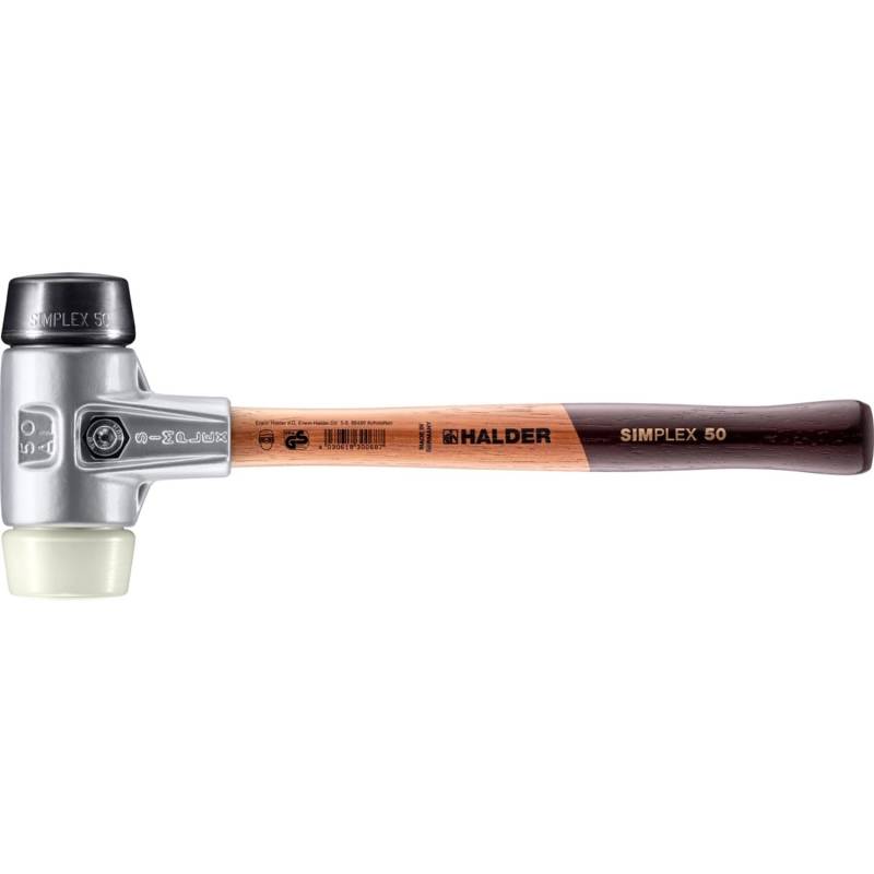 Halder Simplex Schonhammer Ø 50 mm Gummi Schwarz Nylon mit Aluminiumgehäuse Halder Simplex Schonhammer Ø 50 mm Gummi Schwarz Nylon mit Aluminiumgehäuse von Halder