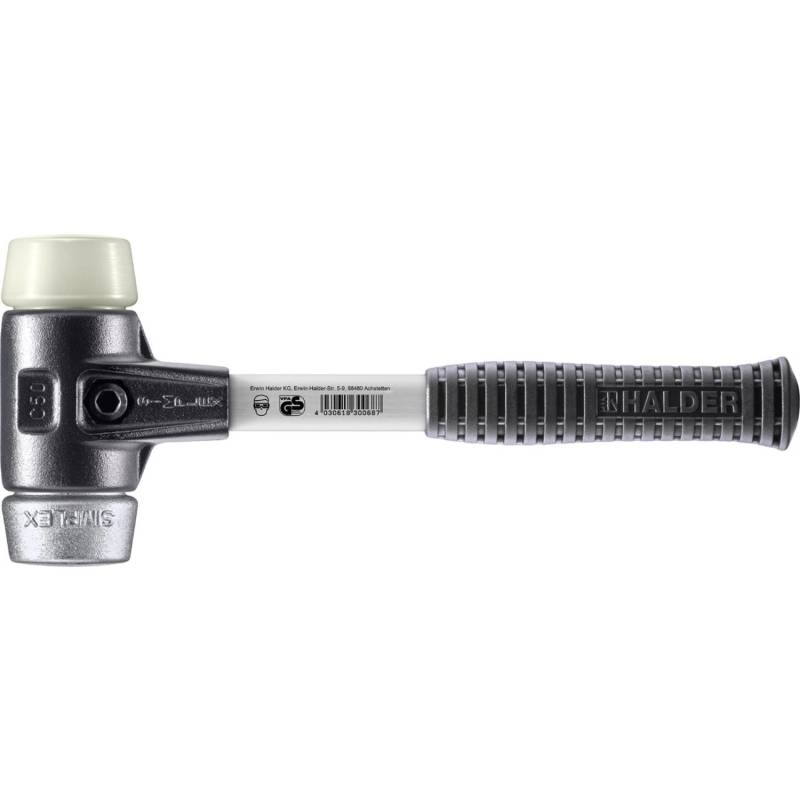 Halder Simplex Schonhammer Ø 50 mm Nylon Weichmetall mit Verstärktem Tempergussgehäuse und FiberglasStiel Halder Simplex Schonhammer Ø 50 mm Nylon Weichmetall mit Verstärktem Tempergussgehäuse und FiberglasStiel von Halder