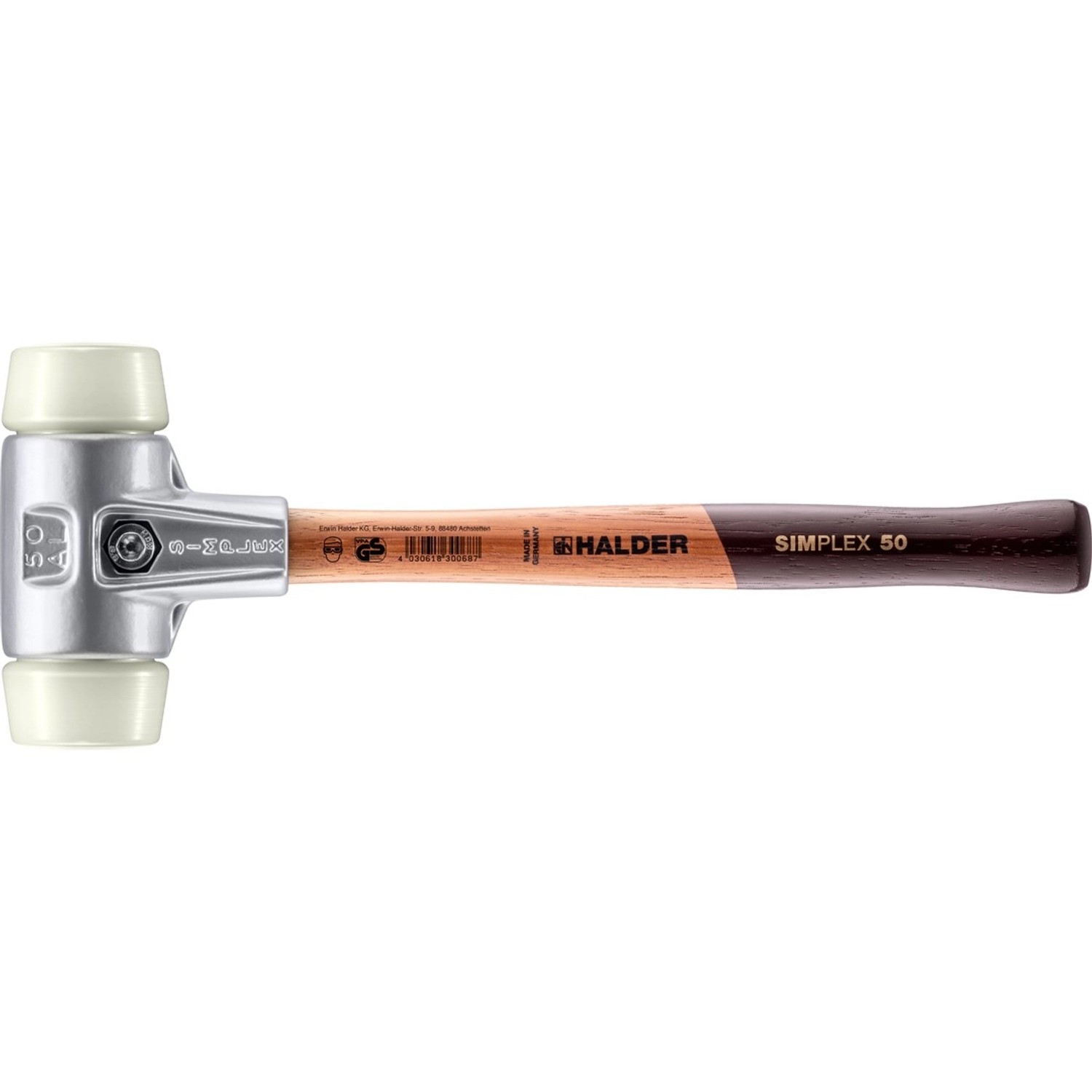 Halder Simplex Schonhammer Ø 50 mm Nylon mit Aluminiumgehäuse Halder Simplex Schonhammer Ø 50 mm Nylon mit Aluminiumgehäuse von Halder