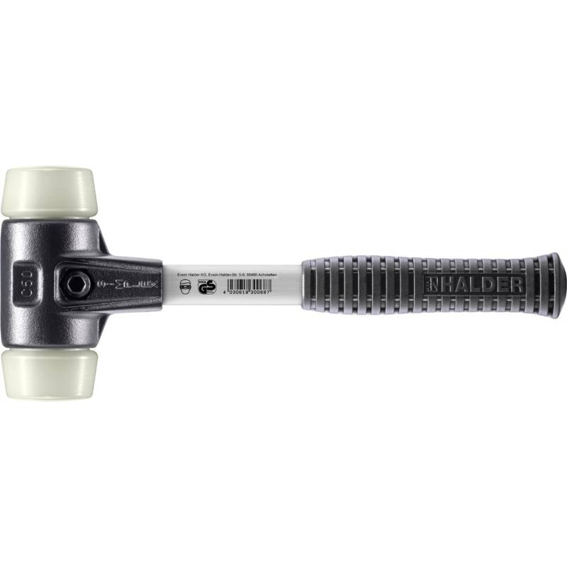 Halder Simplex Schonhammer Ø 50 mm Nylon mit Verstärktem Tempergussgehäuse und FiberglasStiel Halder Simplex Schonhammer Ø 50 mm Nylon mit Verstärktem Tempergussgehäuse und FiberglasStiel von Halder