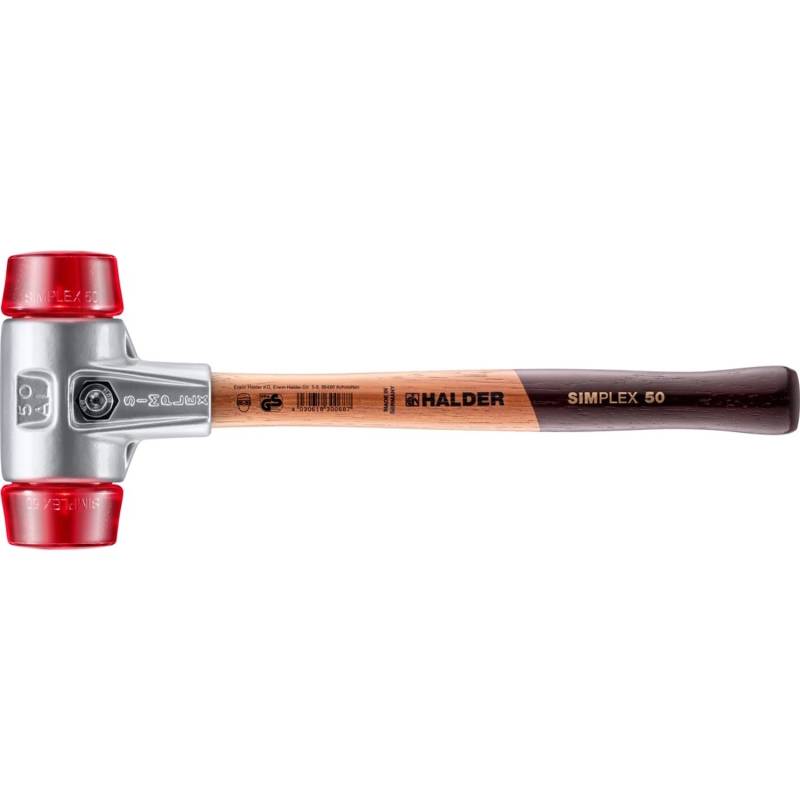 Halder Simplex Schonhammer Ø 50 mm Plastik Rot mit Aluminiumgehäuse Halder Simplex Schonhammer Ø 50 mm Plastik Rot mit Aluminiumgehäuse von Halder