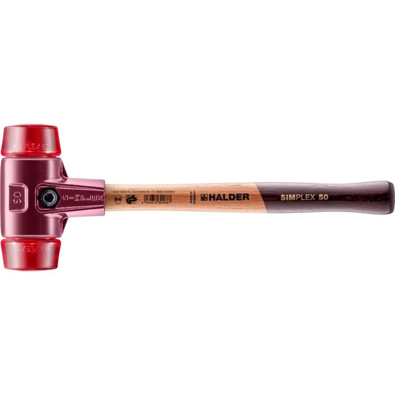 Halder Simplex Schonhammer Ø 50 mm Plastik Rot mit Tempergussgehäuse Halder Simplex Schonhammer Ø 50 mm Plastik Rot mit Tempergussgehäuse von Halder