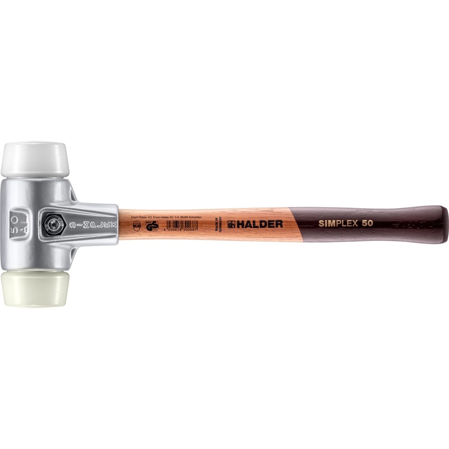 Halder Simplex Schonhammer Ø 50 mm Superplastik Nylon mit Aluminiumgehäuse Halder Simplex Schonhammer Ø 50 mm Superplastik Nylon mit Aluminiumgehäuse von Halder