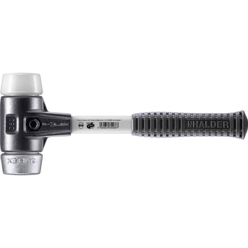 Halder Simplex Schonhammer Ø 50 mm Superplastik Weichmetall mit Verstärktem Tempergussgehäuse und FiberglasStiel Halder Simplex Schonhammer Ø 50 mm Superplastik Weichmetall mit Verstärktem Tempergussgehäuse und FiberglasStiel von Halder