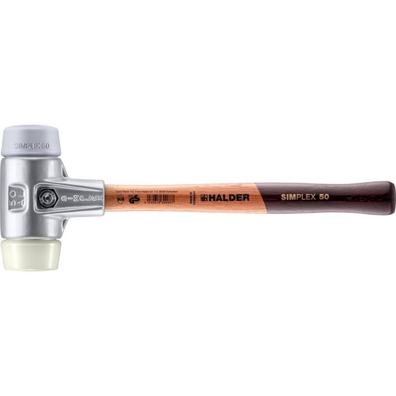 Halder Simplex Schonhammer Ø 50 mm TPE-mid Grau Nylon mit Aluminiumgehäuse Halder Simplex Schonhammer Ø 50 mm TPE-mid Grau Nylon mit Aluminiumgehäuse von Halder