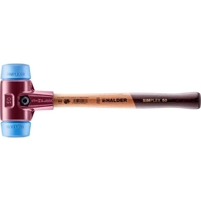 Halder Simplex Schonhammer Ø 50 mm TPE-soft Blau mit Tempergussgehäuse Halder Simplex Schonhammer Ø 50 mm TPE-soft Blau mit Tempergussgehäuse von Halder