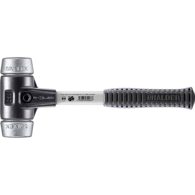 Halder Simplex Schonhammer Ø 50 mm Weichmetall mit Verstärktem Tempergussgehäuse und FiberglasStiel Halder Simplex Schonhammer Ø 50 mm Weichmetall mit Verstärktem Tempergussgehäuse und FiberglasStiel von Halder