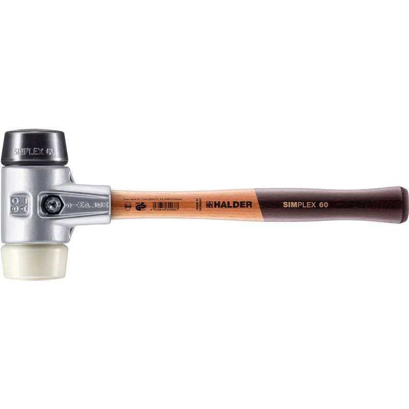 Halder Simplex Schonhammer Ø 60 mm Gummi Schwarz Nylon mit Aluminiumgehäuse Halder Simplex Schonhammer Ø 60 mm Gummi Schwarz Nylon mit Aluminiumgehäuse von Halder