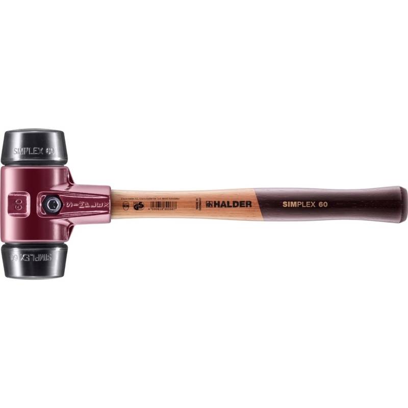 Halder Simplex Schonhammer Ø 60 mm Gummi Schwarz mit Tempergussgehäuse Halder Simplex Schonhammer Ø 60 mm Gummi Schwarz mit Tempergussgehäuse von Halder