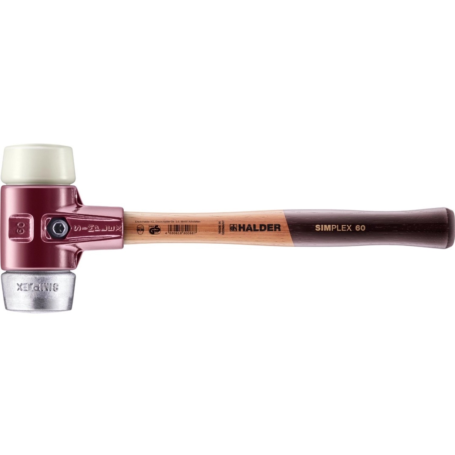 Halder Simplex Schonhammer Ø 60 mm Nylon Weichmetall Halder Simplex Schonhammer Ø 60 mm Nylon Weichmetall von Halder