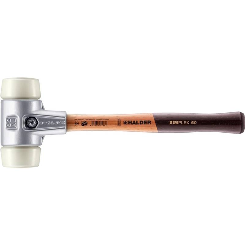 Halder Simplex Schonhammer Ø 60 mm Nylon mit Aluminiumgehäuse Halder Simplex Schonhammer Ø 60 mm Nylon mit Aluminiumgehäuse von Halder