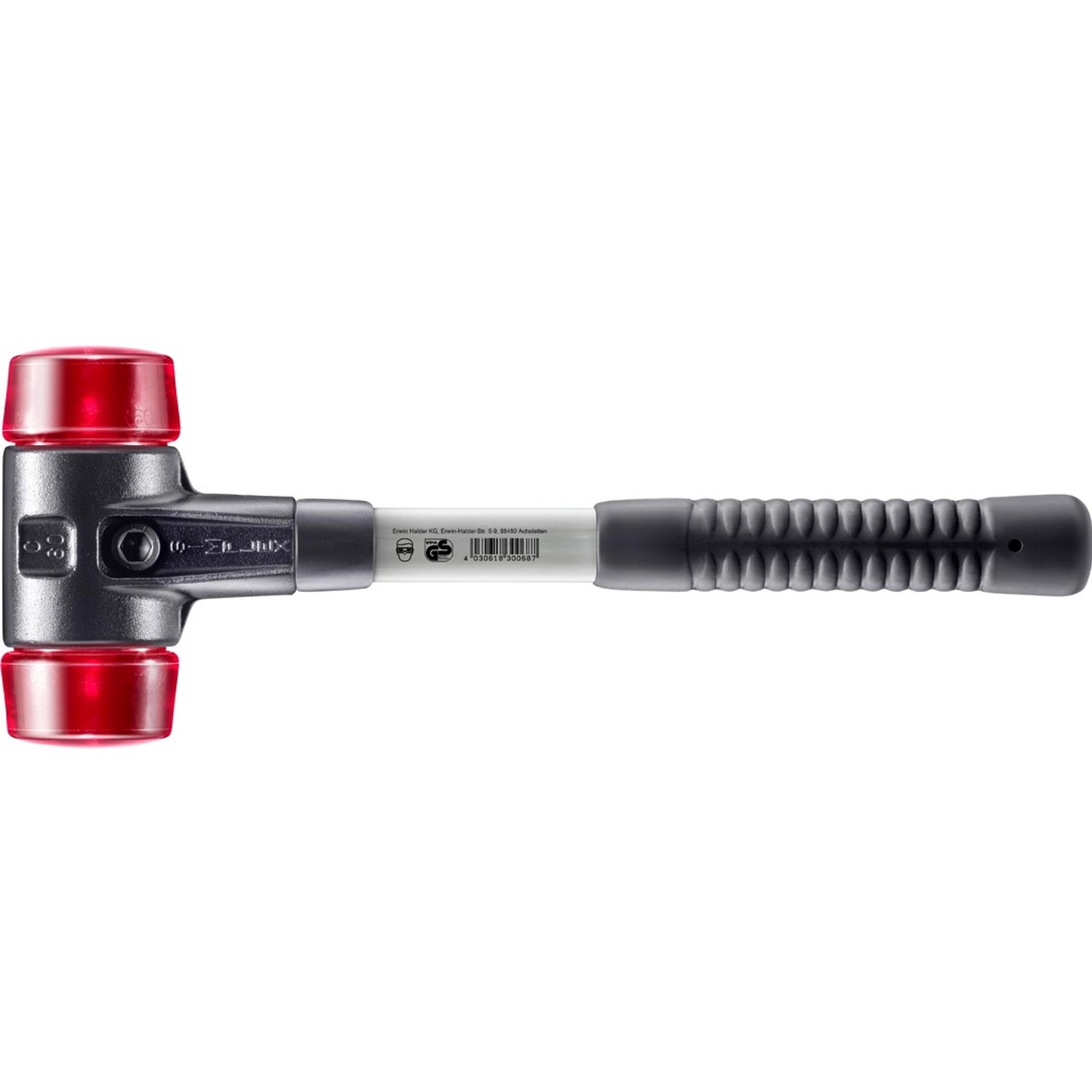 Halder Simplex Schonhammer Ø 60 mm Plastik Rot mit Verstärktem Tempergussgehäuse und FiberglasStiel Halder Simplex Schonhammer Ø 60 mm Plastik Rot mit Verstärktem Tempergussgehäuse und FiberglasStiel von Halder