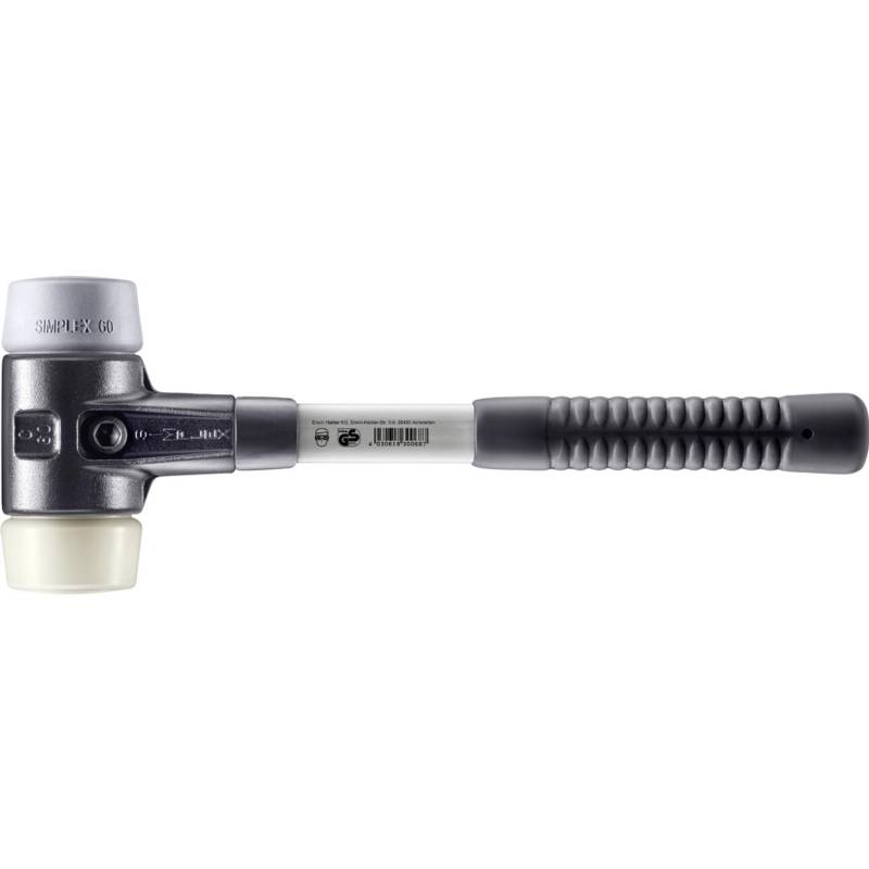 Halder Simplex Schonhammer Ø 60 mm TPE-mid Grau Nylon mit Verstärktem Tempergussgehäuse und FiberglasStiel Halder Simplex Schonhammer Ø 60 mm TPE-mid Grau Nylon mit Verstärktem Tempergussgehäuse und FiberglasStiel von Halder