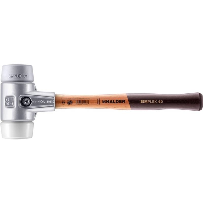 Halder Simplex Schonhammer Ø 60 mm TPE-mid Grau Superplastik Weiß Halder Simplex Schonhammer Ø 60 mm TPE-mid Grau Superplastik Weiß von Halder