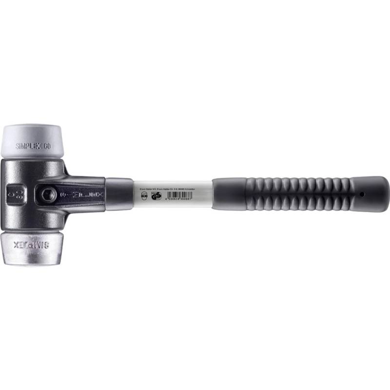 Halder Simplex Schonhammer Ø 60 mm TPE-mid Grau Weichmetall mit Verstärktem Tempergussgehäuse und FiberglasStiel Halder Simplex Schonhammer Ø 60 mm TPE-mid Grau Weichmetall mit Verstärktem Tempergussgehäuse und FiberglasStiel von Halder