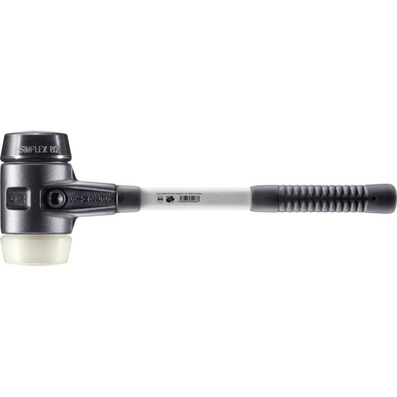 Halder Simplex Schonhammer Ø 80 mm Gummi Nylon mit Verstärktem Tempergussgehäuse und FiberglasStiel Halder Simplex Schonhammer Ø 80 mm Gummi Nylon mit Verstärktem Tempergussgehäuse und FiberglasStiel von Halder