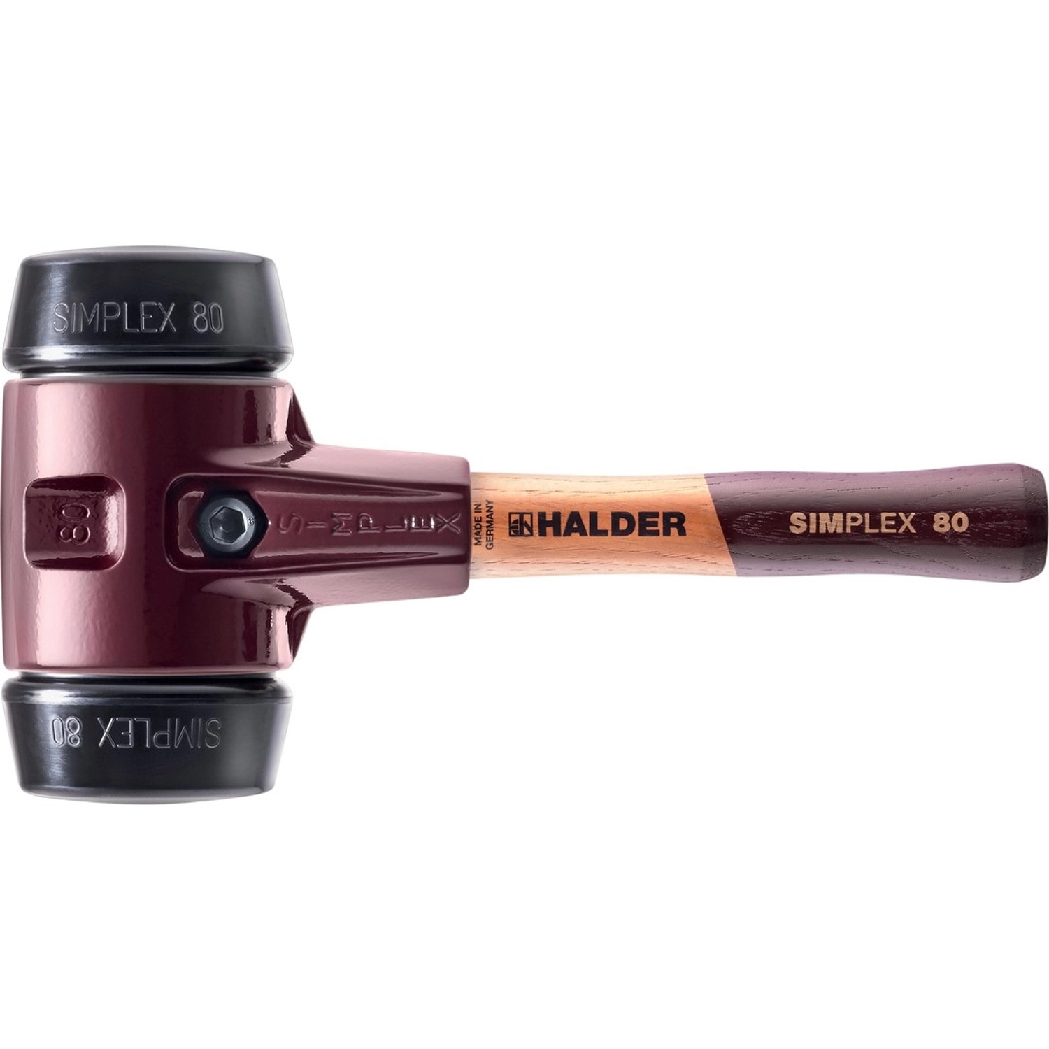 Halder Simplex Schonhammer Ø 80 mm Gummi mit Extra Kurzem Stiel und Termpergussgehäuse Halder Simplex Schonhammer Ø 80 mm Gummi mit Extra Kurzem Stiel und Termpergussgehäuse von Halder