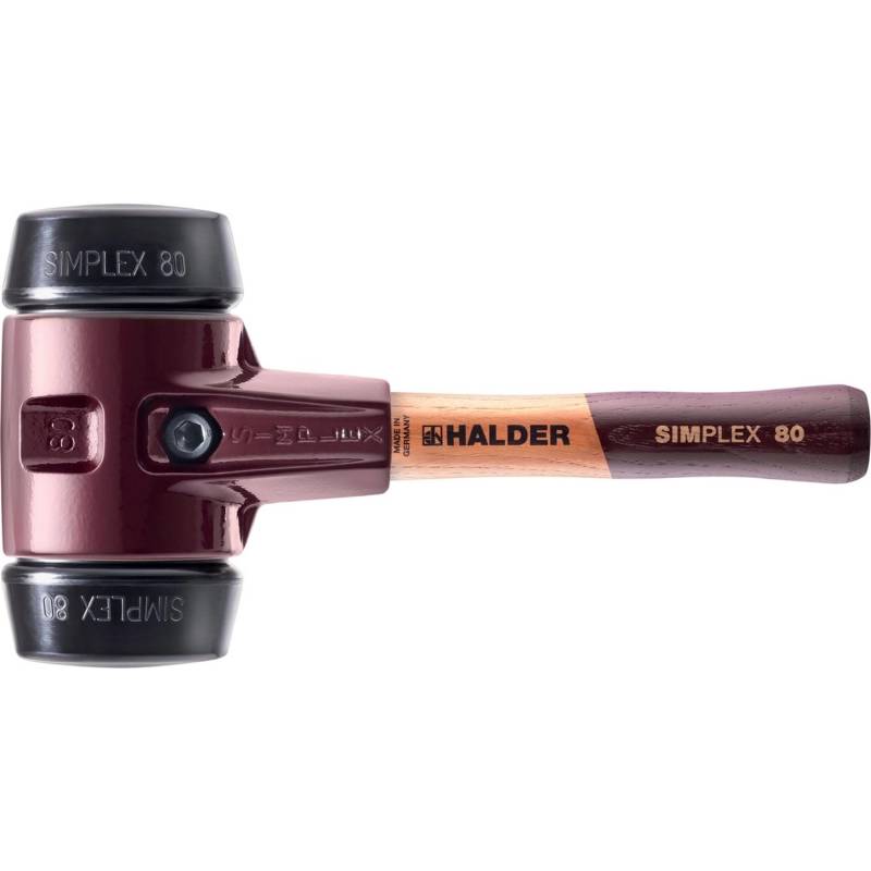 Halder Simplex Schonhammer Ø 80 mm Gummi mit Extra Kurzem Stiel und Termpergussgehäuse Halder Simplex Schonhammer Ø 80 mm Gummi mit Extra Kurzem Stiel und Termpergussgehäuse von Halder