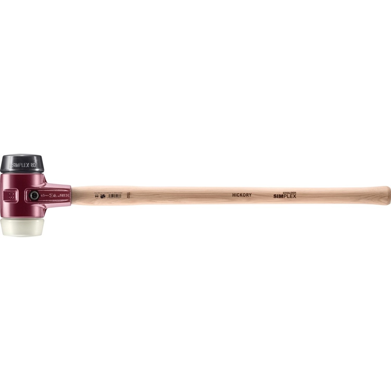 Halder Simplex Vorschlaghammer Ø 80 mm Gummi   Nylon mit Tempergussgehäuse von Halder