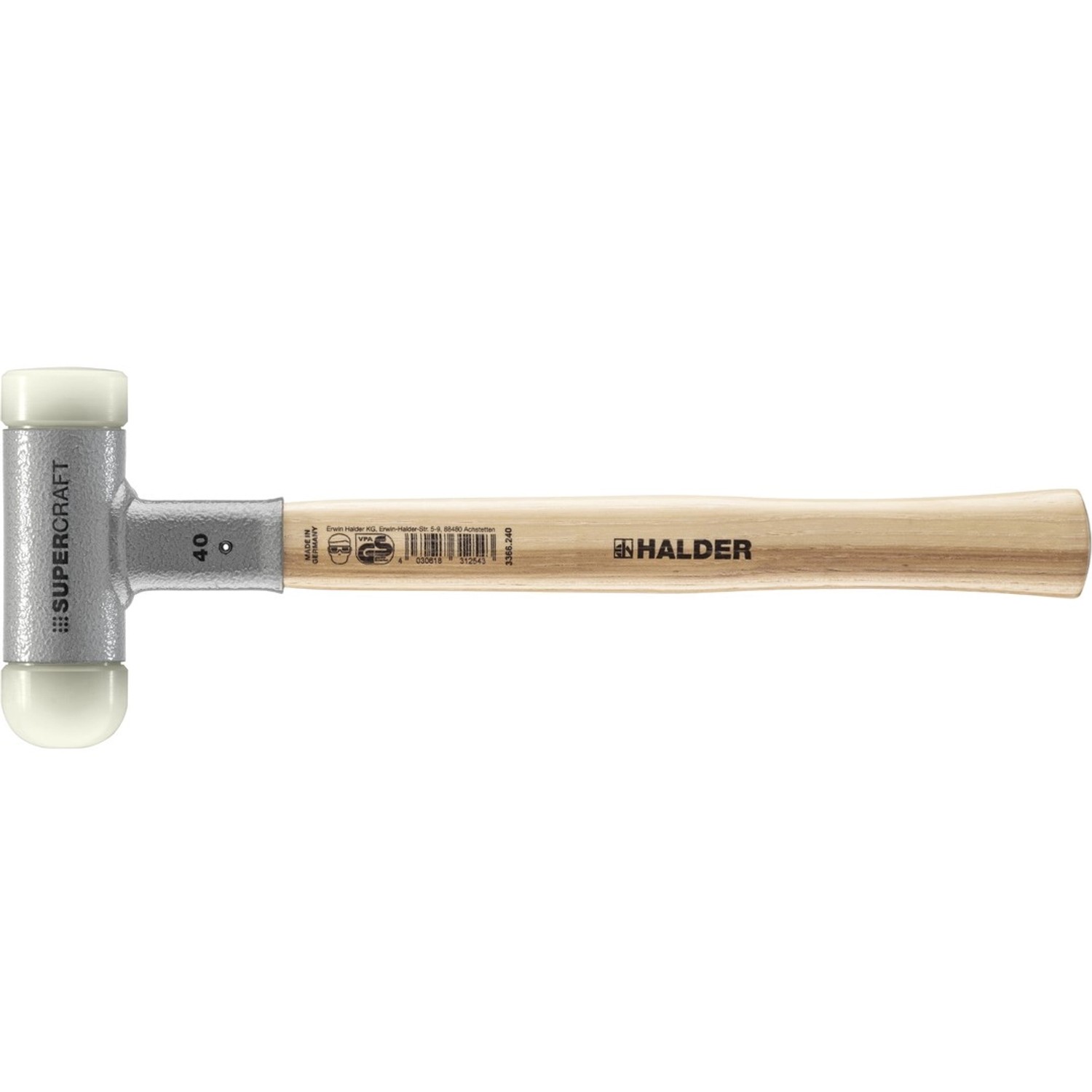 Halder Supercraft Schonhammer Ø 40 mm Rückschlagfrei mit HickoryStiel Halder Supercraft Schonhammer Ø 40 mm Rückschlagfrei mit HickoryStiel von Halder