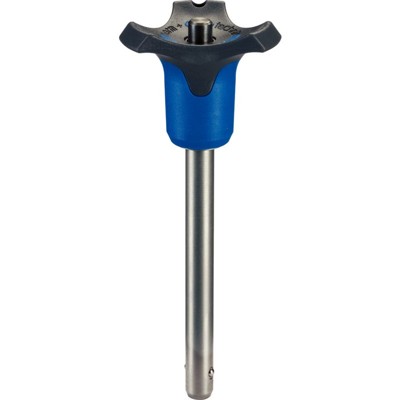 Kugelsperrbolzen, selbstsichernd, mit Kombigriff, ausscheidungsgehärtet | d1=6 mm / l1=30 mm / blau | 22380.0446 Kugelsperrbolzen, selbstsichernd, mit Kombigriff, ausscheidungsgehärtet | d1=6 mm / l1=30 mm / blau | 22380.0446 von Halder