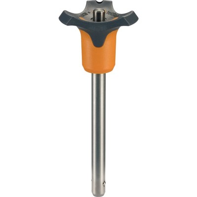Kugelsperrbolzen, selbstsichernd, mit Kombigriff | d1=8 mm / l1=100 mm / orange | 22370.0161 Kugelsperrbolzen, selbstsichernd, mit Kombigriff | d1=8 mm / l1=100 mm / orange | 22370.0161 von Halder