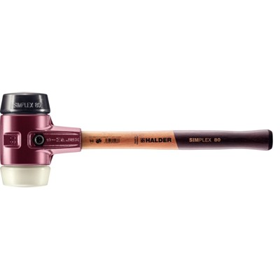 SIMPLEX-Schonhammer, Gummikomposition / Nylon, mit Tempergussgehäuse und hochwertigem Holzstiel | D=80 mm | 3028.080 SIMPLEX-Schonhammer, Gummikomposition / Nylon, mit Tempergussgehäuse und hochwertigem Holzstiel | D=80 mm | 3028.080 von Halder