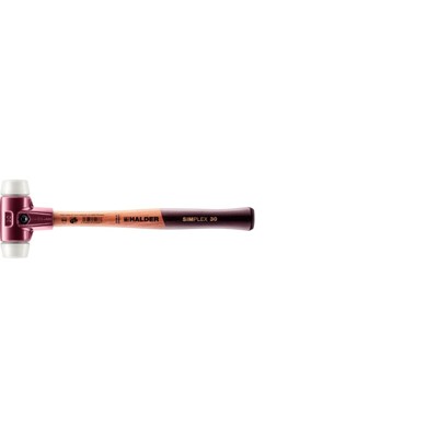 SIMPLEX-Schonhammer, Superplastik, mit Tempergussgehäuse und hochwertigem Holzstiel | D=30 mm | 3007.030 von Halder