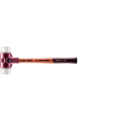 SIMPLEX-Schonhammer, Superplastik, mit Tempergussgehäuse und hochwertigem Holzstiel | D=40 mm | 3007.040 von Halder