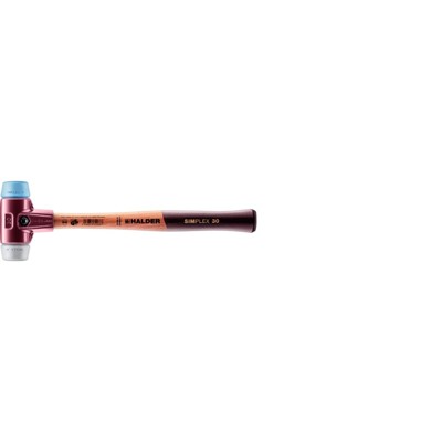 SIMPLEX-Schonhammer, TPE-soft / TPE-mid, mit Tempergussgehäuse und hochwertigem Holzstiel | D=30 mm | 3013.030 SIMPLEX-Schonhammer, TPE-soft / TPE-mid, mit Tempergussgehäuse und hochwertigem Holzstiel | D=30 mm | 3013.030 von Halder