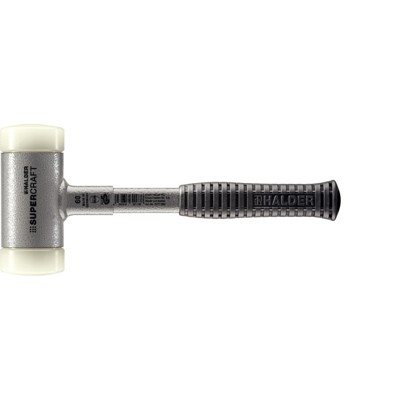 SUPERCRAFT-Schonhammer, mit bruchsicherem Stahlrohrstiel und ergonomisch geformtem, rutschsicherem Griff | D=60 mm | 3377.060 von Halder