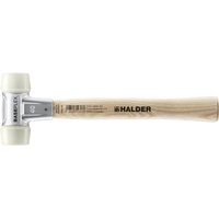 BASEPLEX-Schonhammer, Nylon / Nylon mit Zinkdruckguss-Gehäuse und Holzstiel D=40 mm 3908.040 von Halder
