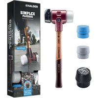 Halder - simplex Plusbox Starterkit Schonhammer ø 60 mm Superplastik / TPE-mid / TPE-soft / Gummi mit Standfuß + Flaschenöffner von Halder