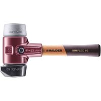 Simplex Schonhammer ø 60 mm Gummi schwarz / TPE-mid grau mit Standfuß kurzer Stiel mit Tempergussgehäuse - Halder Simplex Schonhammer ø 60 mm Gummi schwarz / TPE-mid grau mit Standfuß kurzer Stiel mit Tempergussgehäuse - Halder von Halder