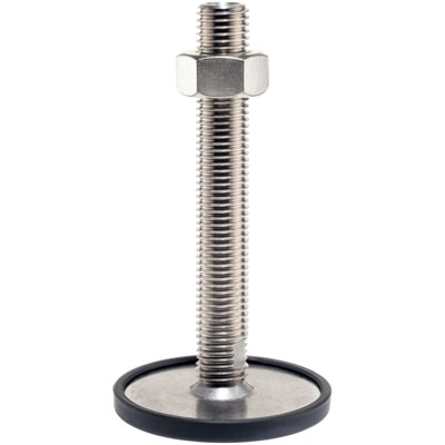 Stellfüße, mit Rutschsicherung/mit Schraube | d1=80 mm / d2=M20 / l1=200 mm / Rostfreier Stahl | 22593.2425 von Halder