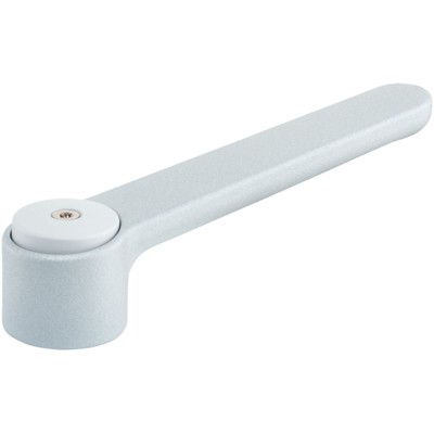 Verstellbare Flachspannhebel/mit Innengewinde | d1=32 mm / d2=M8 / silber | 24441.0105 von Halder
